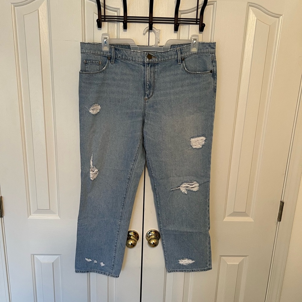 Ann Taylor Loft Distressed Straight Leg Jeans
